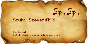 Szuhi Szeveréd névjegykártya